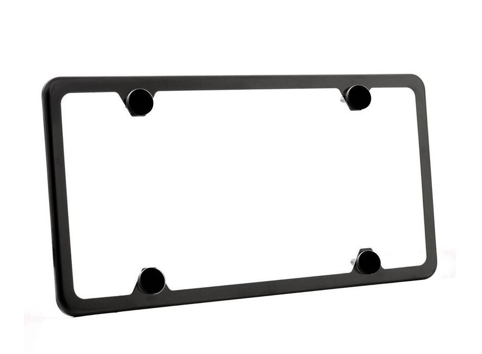 Car license plate frame cover, front and rear powder coated matte black, suitable for Buicks.