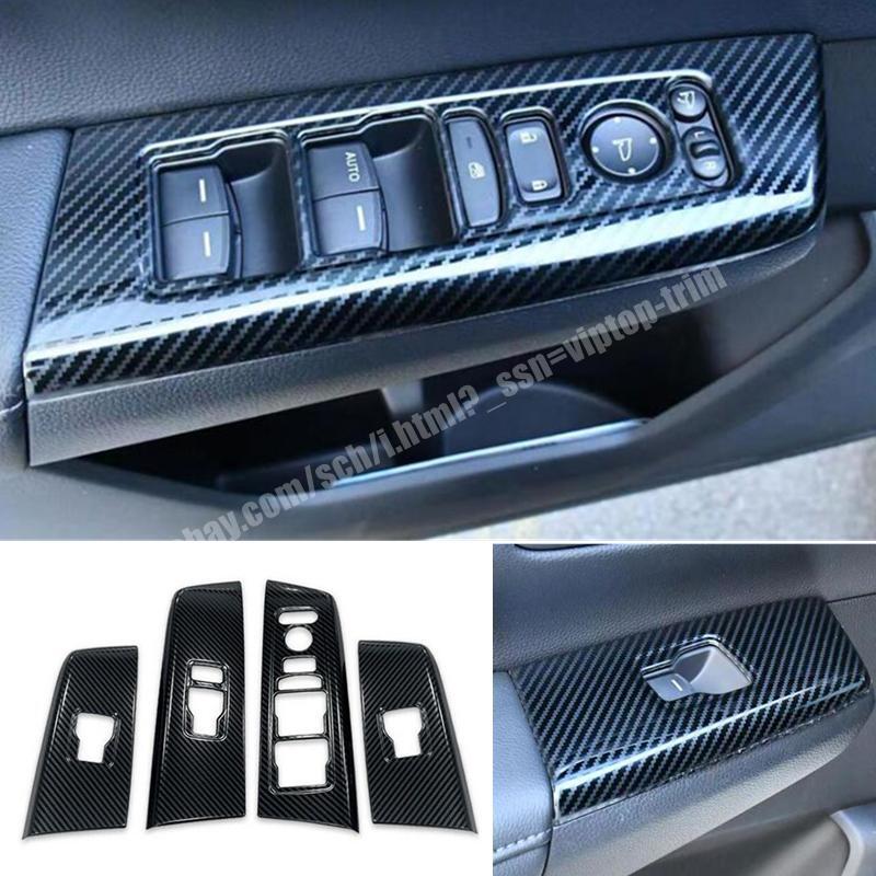 for Honda CR-V 2023-2024 Window Lock Lift Switch Button Panel Trim Carbon Steel