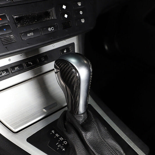 Real Carbon Fiber Gear Shift Knob Head Cover Trim Fit for BMW X3 X5 E60 E83 E90