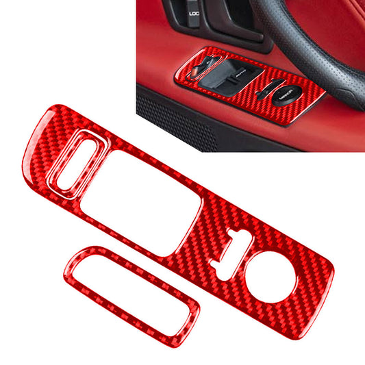 Fit for Honda S2000 2000-2009 Interior Door Window Control Cover Trim Red 3Pcs RHD