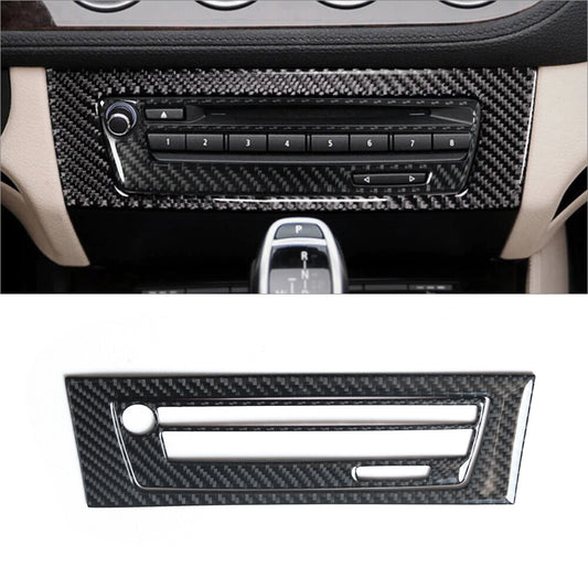2x Carbon Fiber Radio With Navigaiton System Cover Trim for BMW Z4 E89 2009-2016
