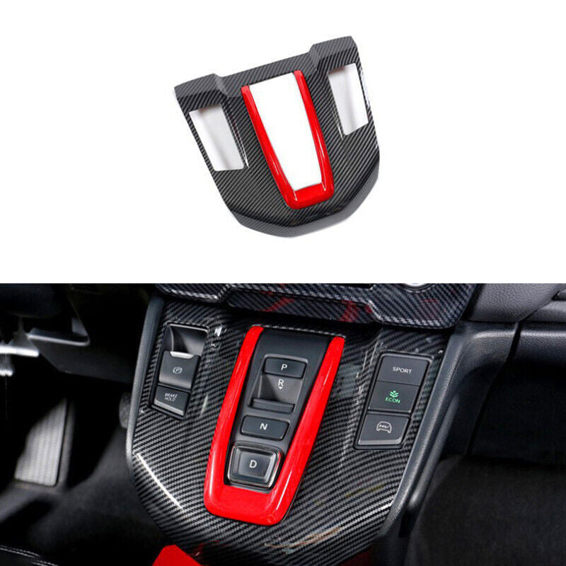 for Honda CR-V Hybrid 2017-2022 Carbon FiberRed Gear Shift Box Panel Cover Trim