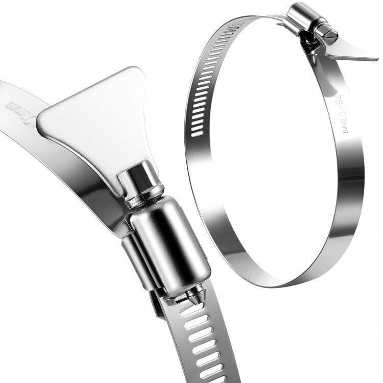 7-inch hose clamp, stainless steel, easy-turn thumb screw, metal clamp, pipe clamp