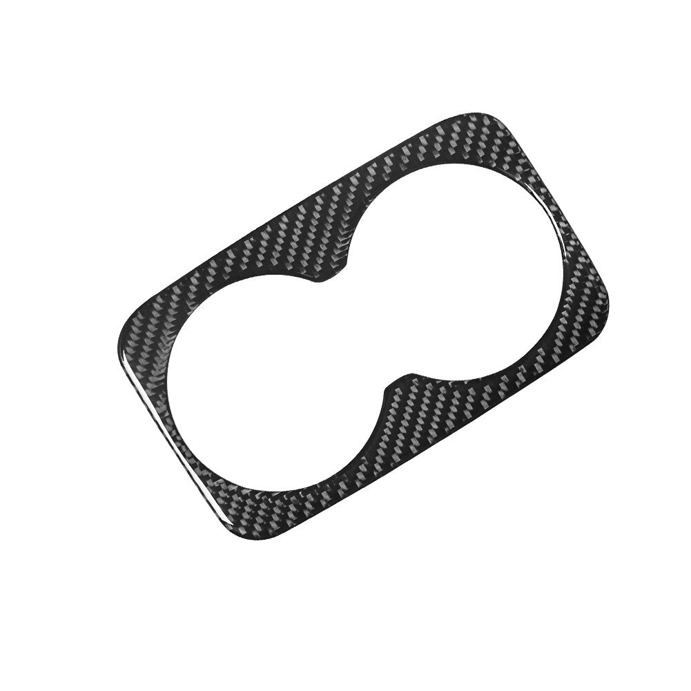 Carbon Fiber Rear Center Armrest Cup Holder Trim for Dodge Durango 2014-2020