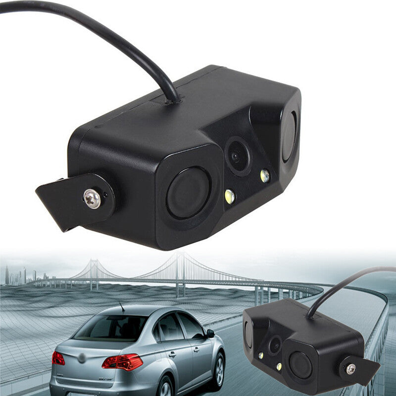 3-in-1 Car SUV Park Reverse Radar Sensor Rearview Backup Camera Assistant