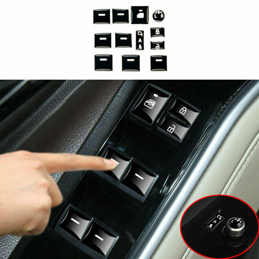 for Toyota Highlander 2020-2023 Black Glass Window Lock Control Switch Stickers