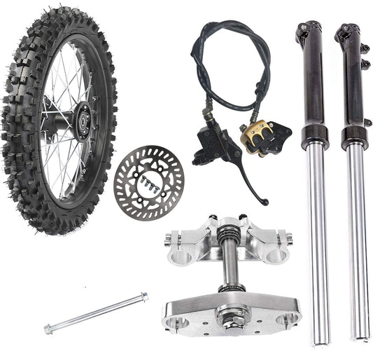 14 Wheel Kit 60/100-14 Tyre + Front Forks Dirt Bike Postie 70cc 110cc 125cc 140
