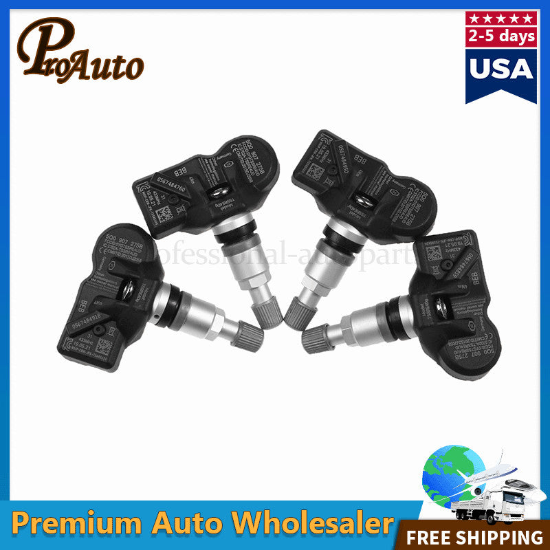 4Pcs TPMS Tire Pressure Monitoring Sensor for Porsche for Audi for VW 5Q0907275B 433Mhz