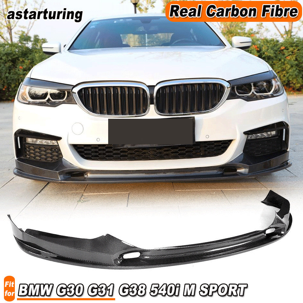 for BMW G30 G31 G38 540i M SPORT 2017-2020 REAL Carbon Front Bumper Lip Spoiler