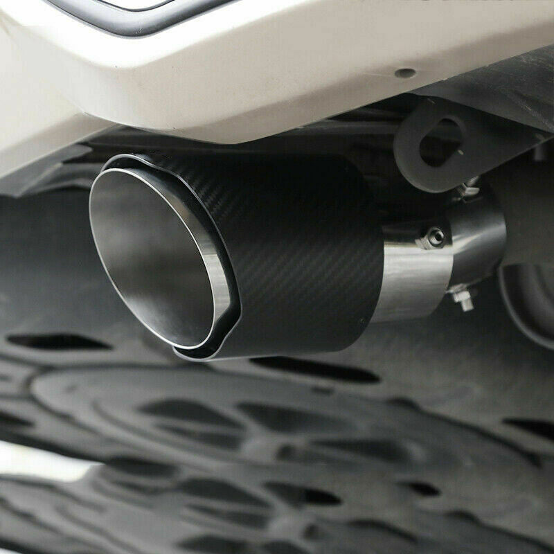for Toyota Highlander 20-23 Carbon+Steel Exhaust Muffler Tail Pipe Tip Tailpipe