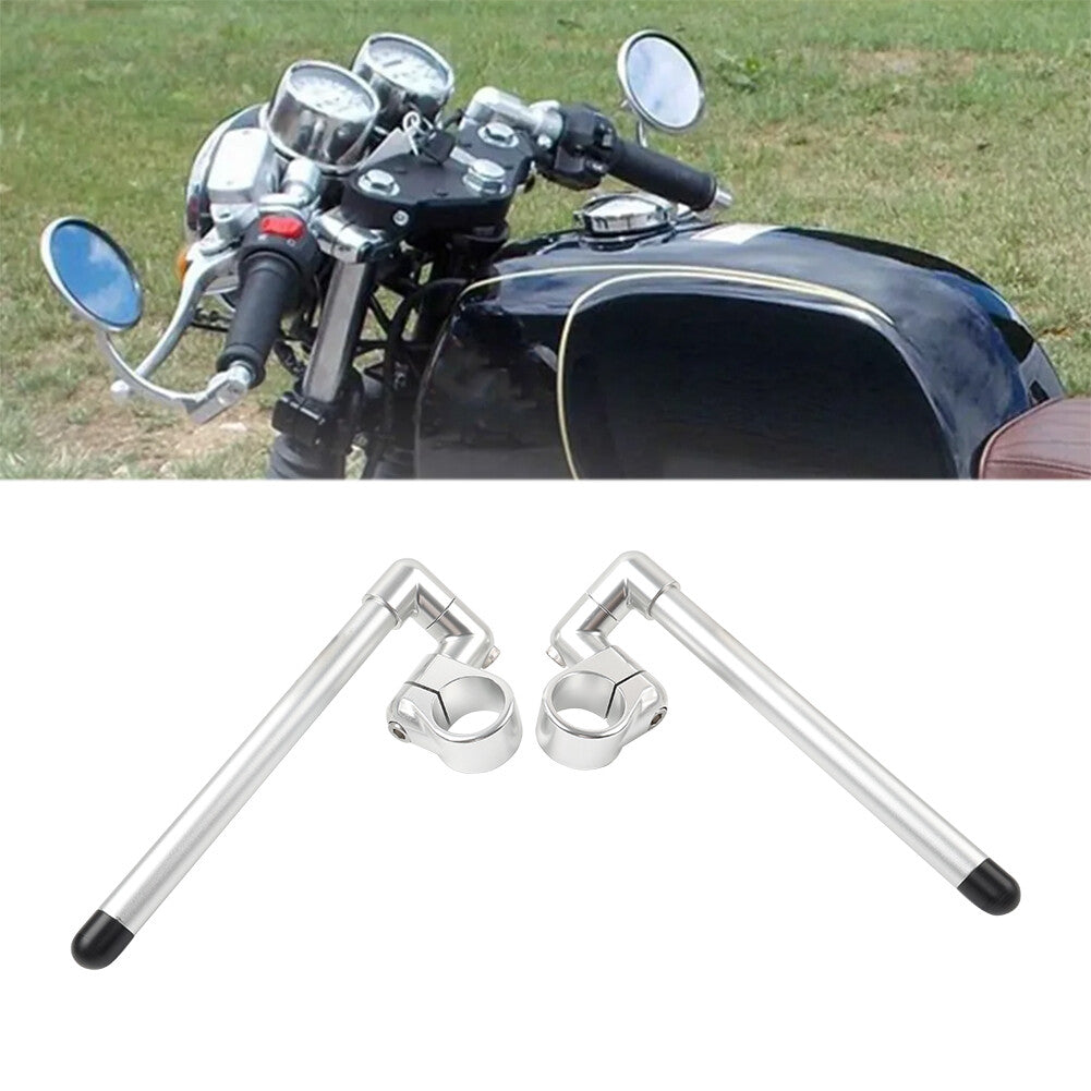 Universal 43MM Cafe Racer Bars 7/8 Motorcycle Clip-On Handlebar Fork Tube