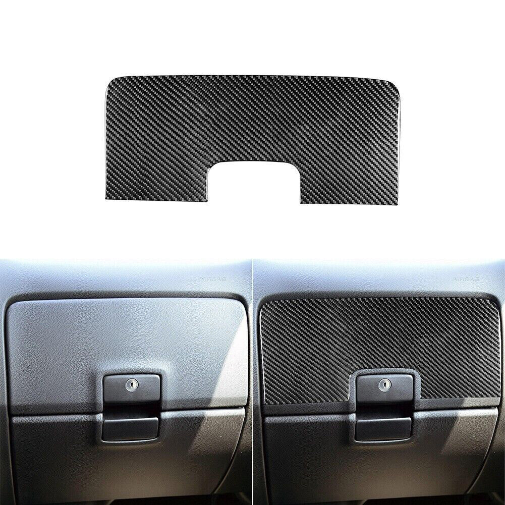 Carbon Fiber Upper Glove Box Trim Cover Trim For Silverado for GMC for SIERRA 2014-2018