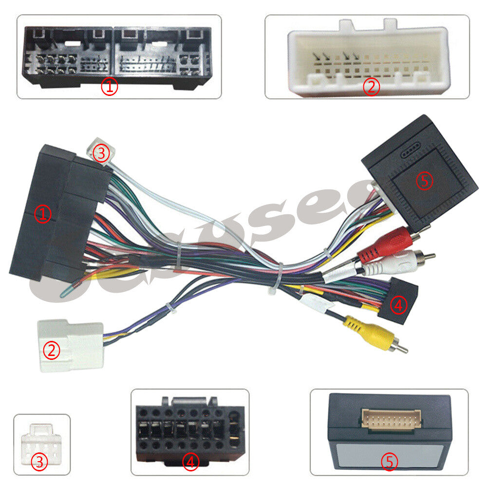 16PIN Car Radio Wiring Harness w/Canbus Box Fit for Hyundai for Elantra Santa Fe for Kia
