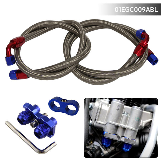 Oil cooler Adapter Hose Kit Fit for BMW E36 E82 E9X 135/335 E46 M3 Blue