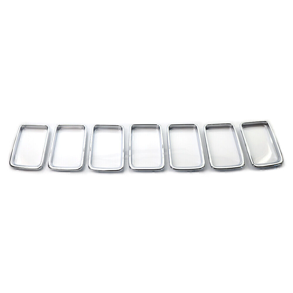 Fit for Jeep Grand Cherokee 2014-2016 15 Front Grille Grill Inserted Ring Trim Cover