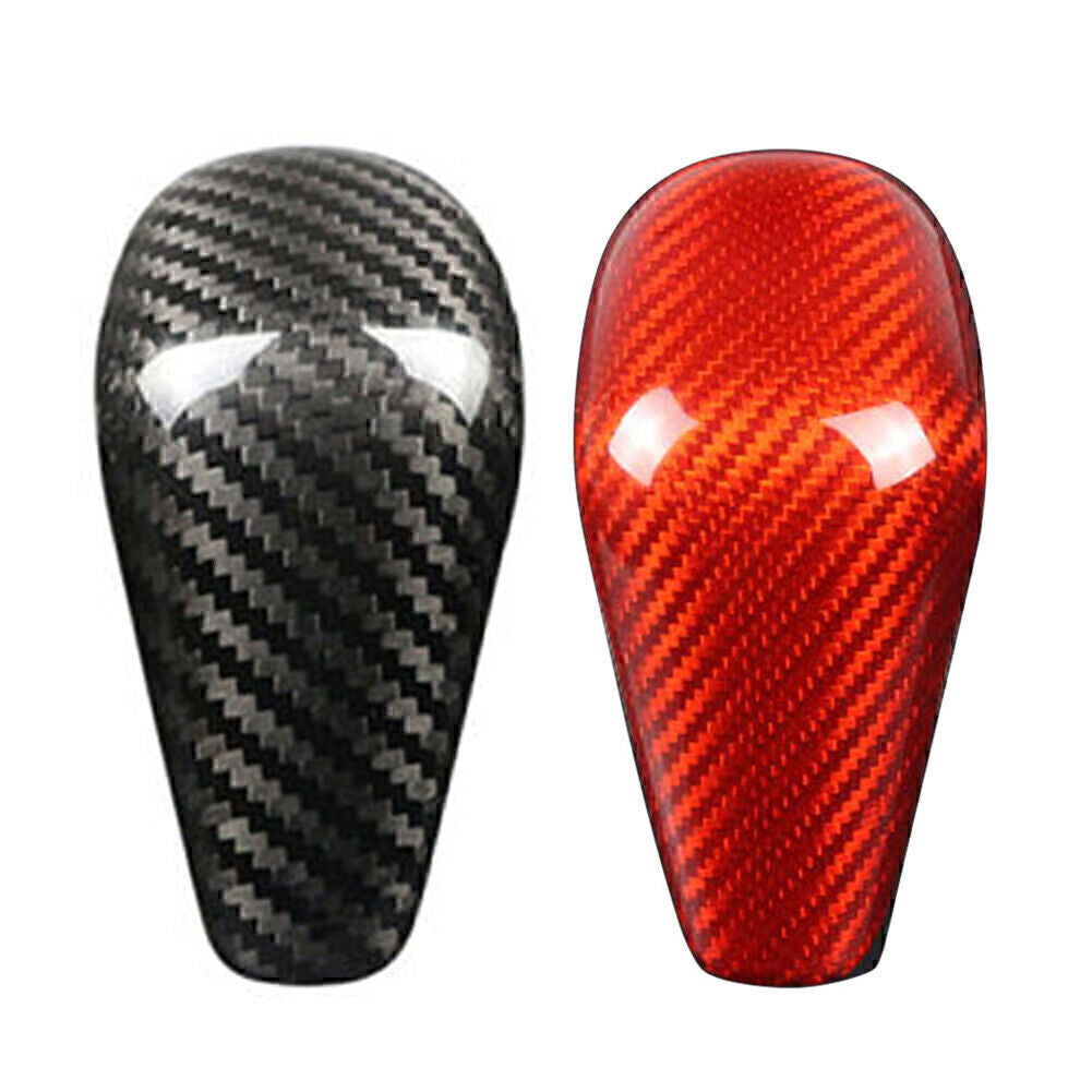 Carbon Fiber Car Gear Shift Knob Cover Trim Fit for Audi A6 2016-2018/A7 2015-2018