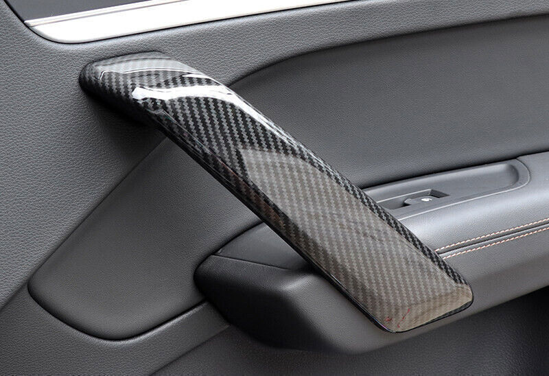 Fit for Audi Q5 2018-24 Carbon Fiber ABS Interior Door Armrest Panel Cover Trim
