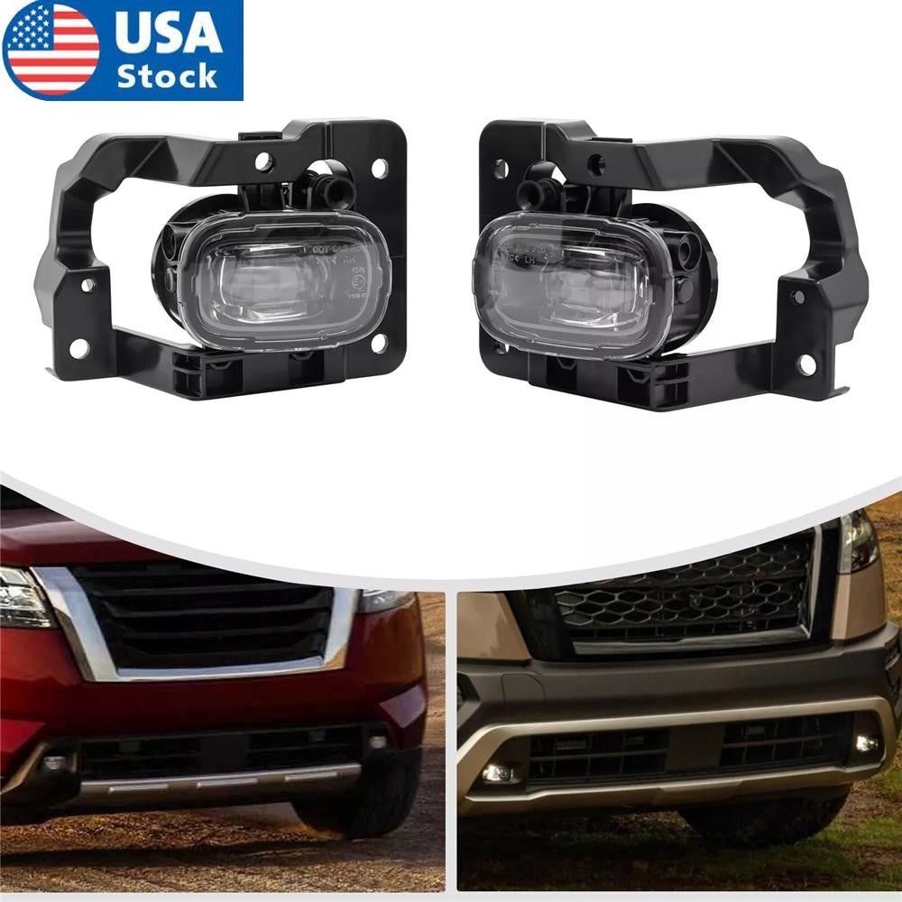 1Pair Car Fog Lights Front Lamps w/ Wiring Kit For 2023-24 for Nissan Pathfinder