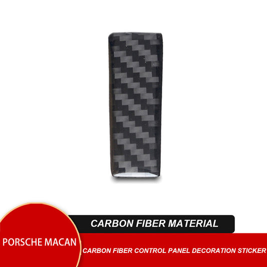 Black Carbon Fiber Central Control Panel Cover Trim for Porsche Macan 2014-2019