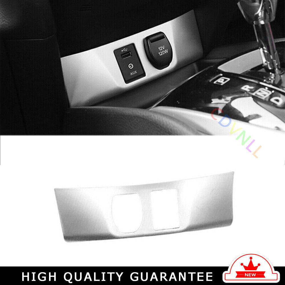 Console Cigarette Lighter Storage Box Trim for Nissan Rogue Sport 2017-21 Silver