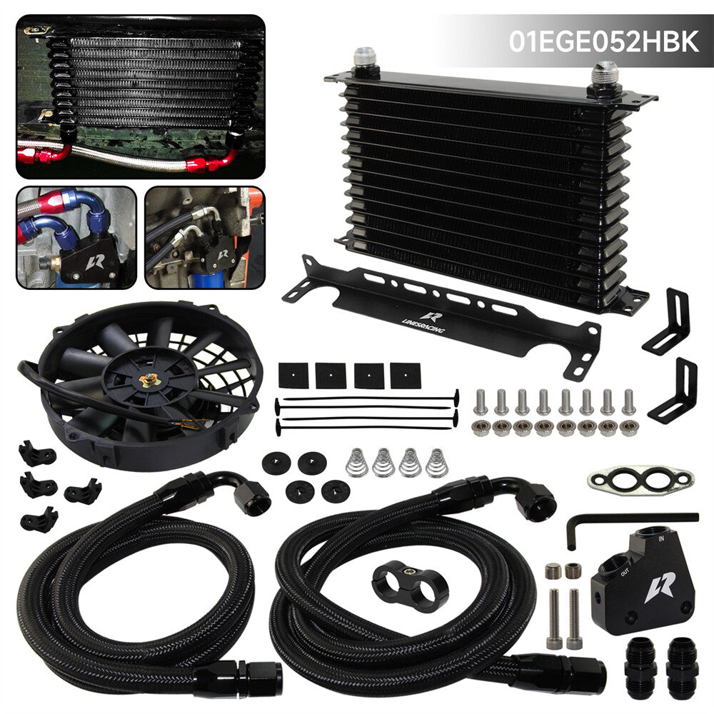 13 Row Oil Cooler Kit for Corvette C5 LS1 LS2 LS3 LS6 LS7 LS9 +7Electric Fan