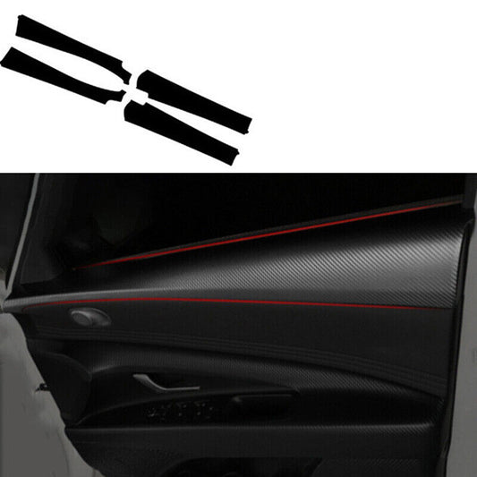 for Hyundai for Elantra 2021-2023 Carbon Fiber Leather Inner Door Panel Cover Trim