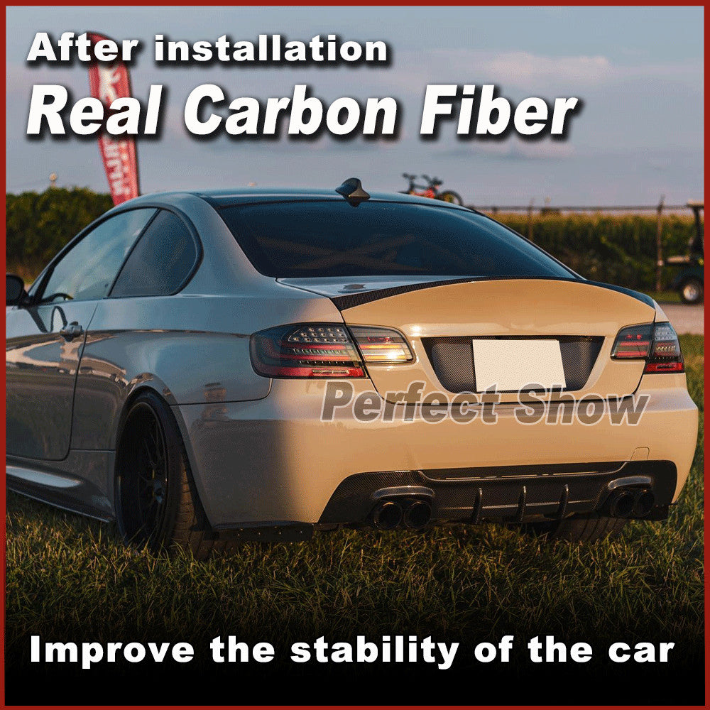 Carbon Fiber Rear Diffuser Quad Fit for BMW E92 E93 335i M-Tech M Sport Bumper