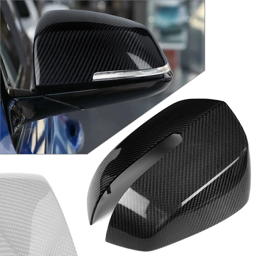 Carbon Fiber Mirror Covers Cap Replacement for BMW E84 F20 F22 F30 F32 F33 Pair
