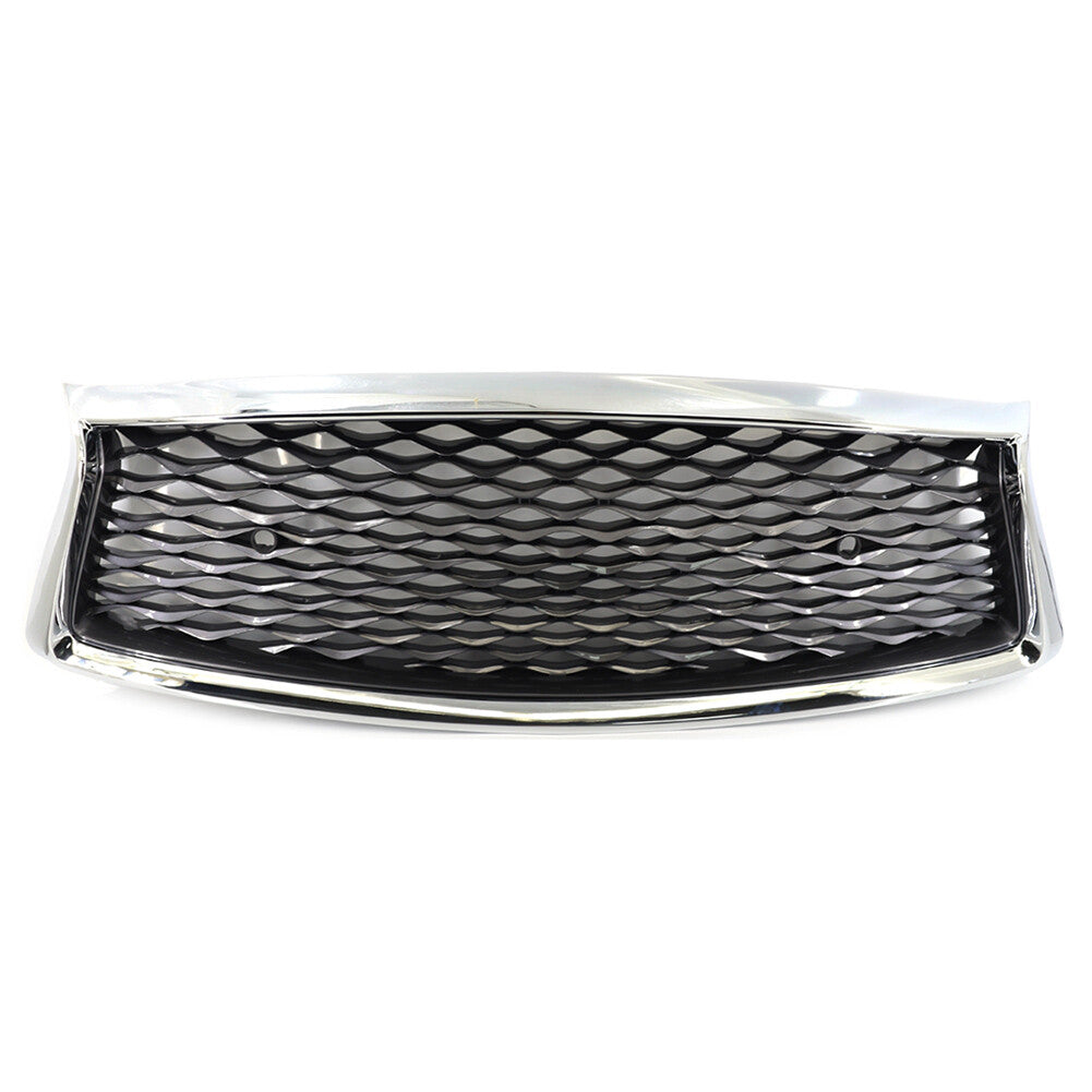 Front Bumper Center Upper Mesh Grille Grill w/ Sensor Hole for Infiniti Q50 Q50S