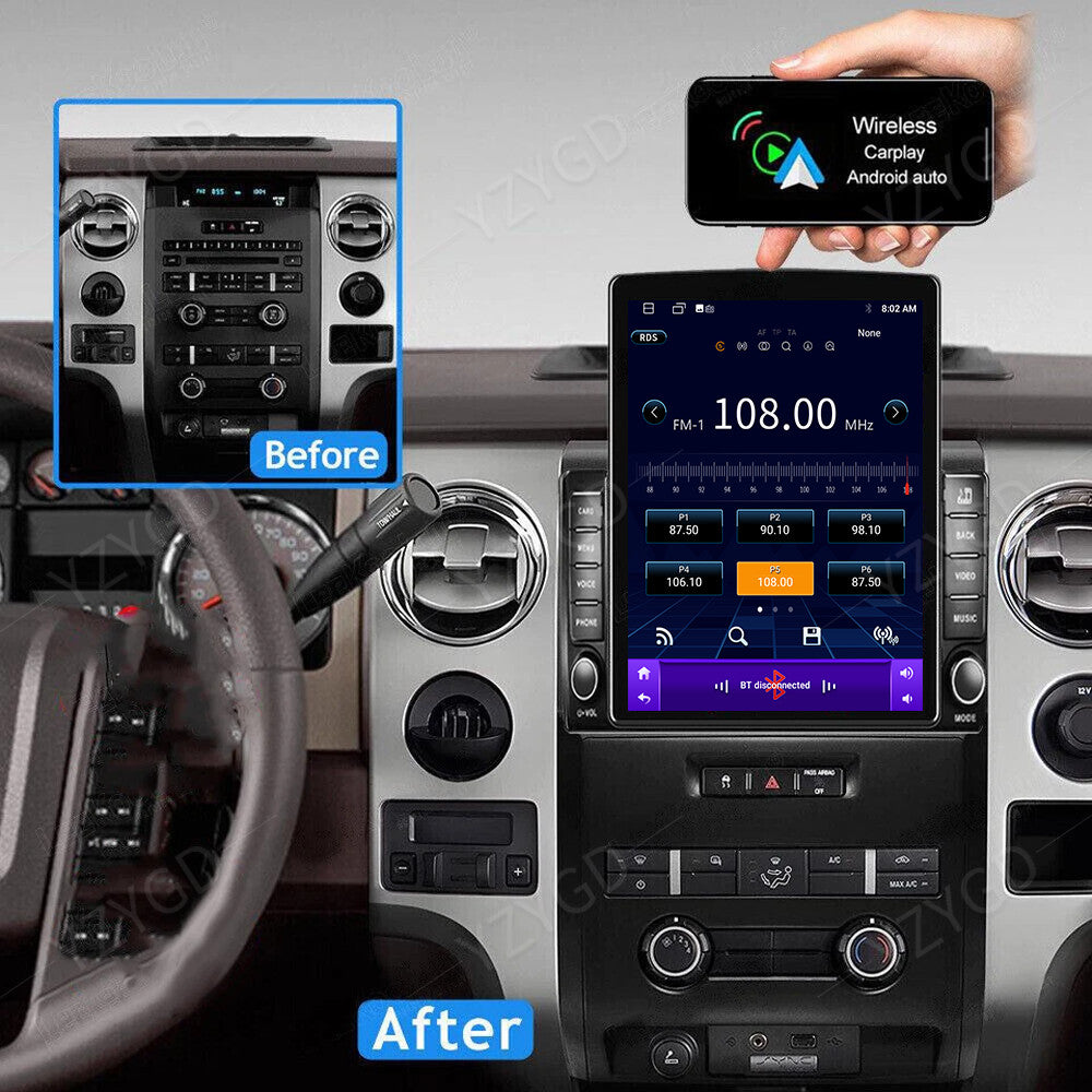 9.7Inch Android Auto Carplay for Ford F150 2009-2014 Car Stereo Radio GPS Screen
