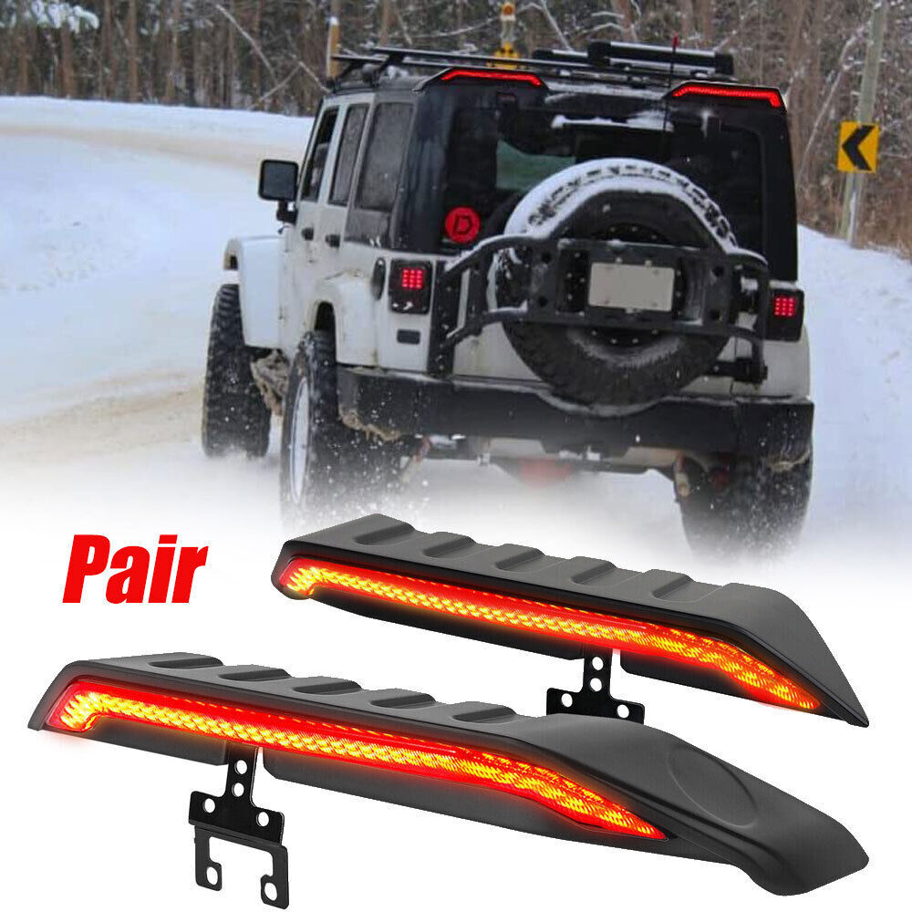 High-mounted roof LED brake and taillight reversing lights applicable to 07-18 for Jeep for Wrangler JK