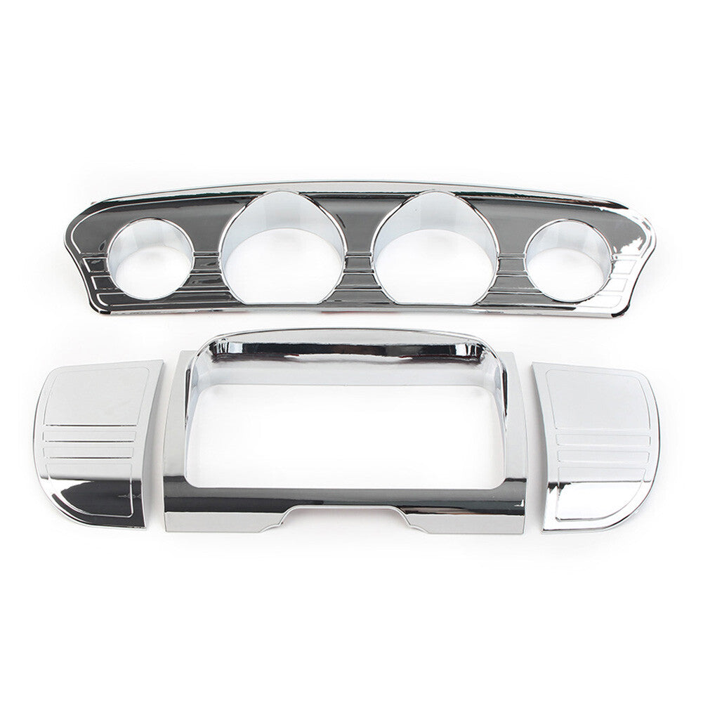 Tri Line Gauge Stereo Accent Trim Covers for Harley Electra Street Glide