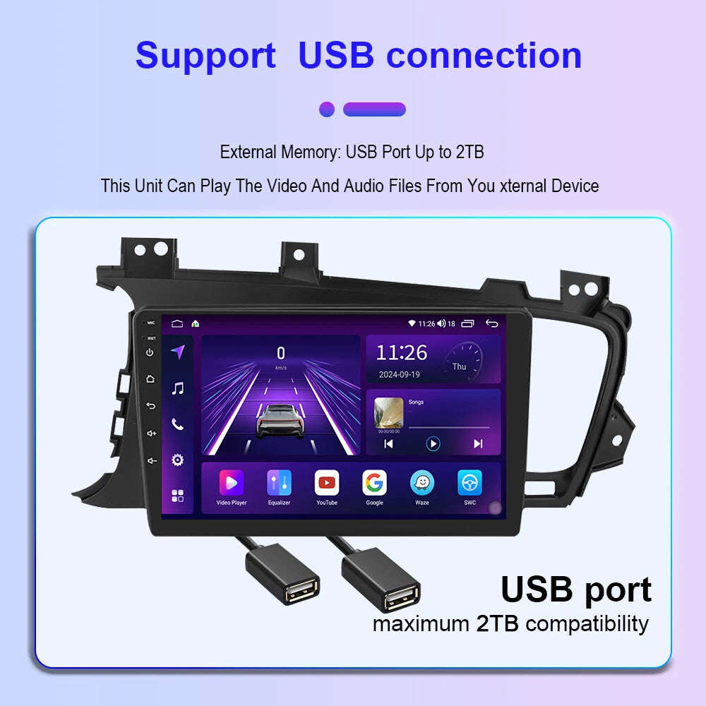 Car Radio Carplay Screen for Kia for K5 Optima 2011-2015 GPS Multimedia Video Player