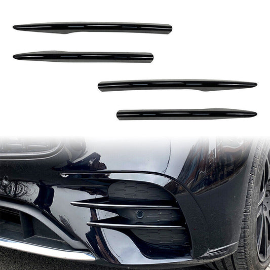 Front Fog Light Decorative Cover Trim Fit for Mercedes-Benz E Class W213 E260 Black