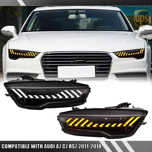for Audi A7 C7 RS7 2011-2018 Sequential Turn LED Headlights Front lamp Assembly