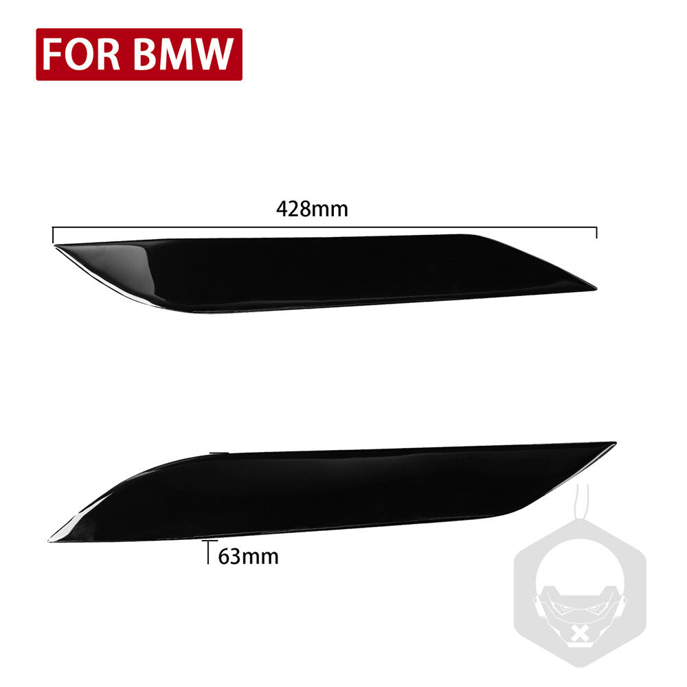 for Nissan 350Z 2006-2009 Piano Black Front Headlight Eyelids Eyebrow Panel Trim