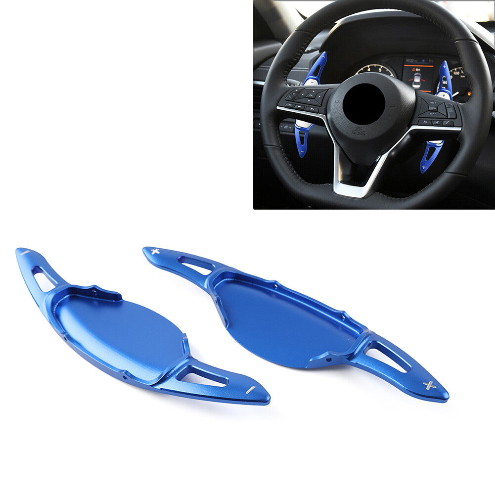 2x Steering Wheel Paddle Shifter Fit for Nissan Altima Rogue X-Trail Pathfinder Blue