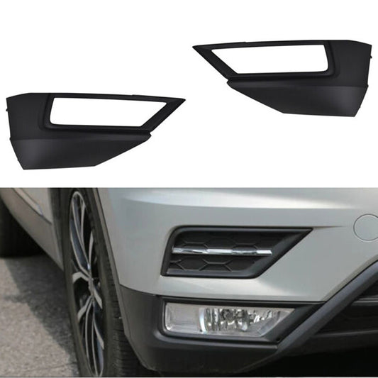 1 Pair For 2017 2018 2019 for Volkswagen for VW for Tiguan L Front Bumper Fog Light Frame