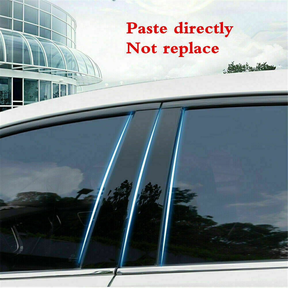 BLACK Pillar Post for Jeep Grand Cherokee 2011-2021 6P Door Trim Window Cover PC