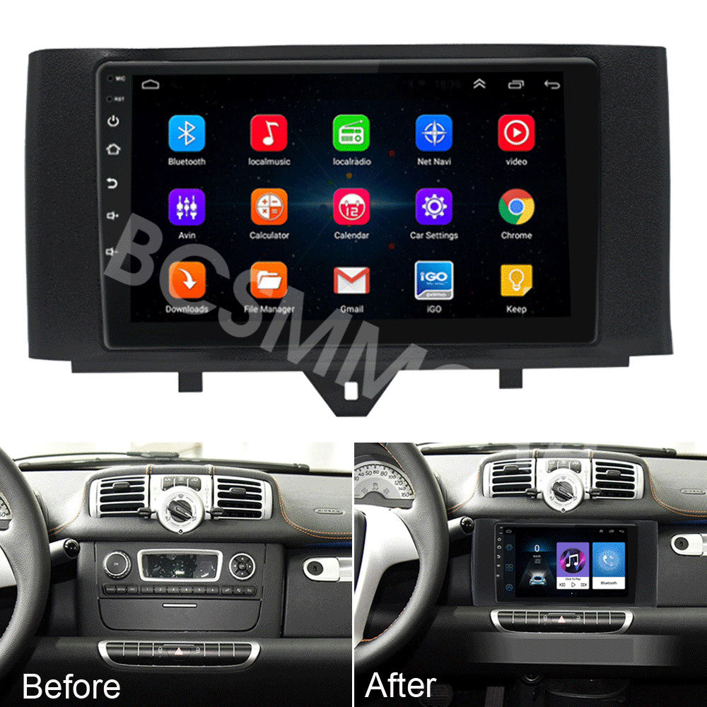 9in Car GPS Multimedia Radio Stereo Fit for Mercedes Benz for Smart Fortwo 2011-2014