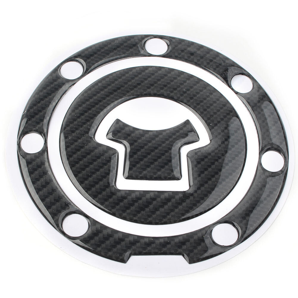 Fit 03-15 for Honda CBR600RR Carbon Fiber Look Gas Tank Fuel Cap Cover Protector Pad