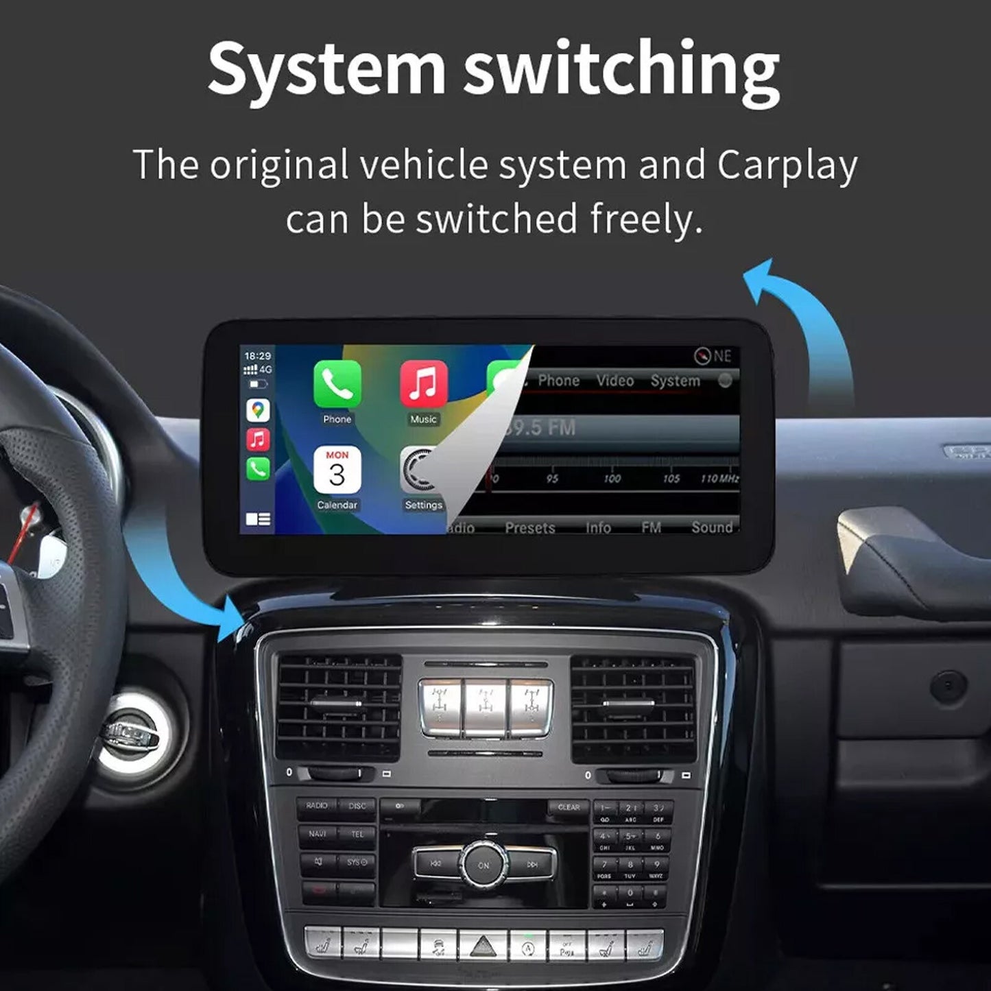 12.3 Wireless Android Auto Touch Screen for Benz G Class W463 NTG4.5/5 CarPlay