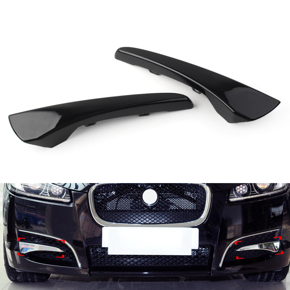 1 Pair Front Bumper Insert Lower Molding Trim for Jaguar XF 2012-2015 C2Z20503