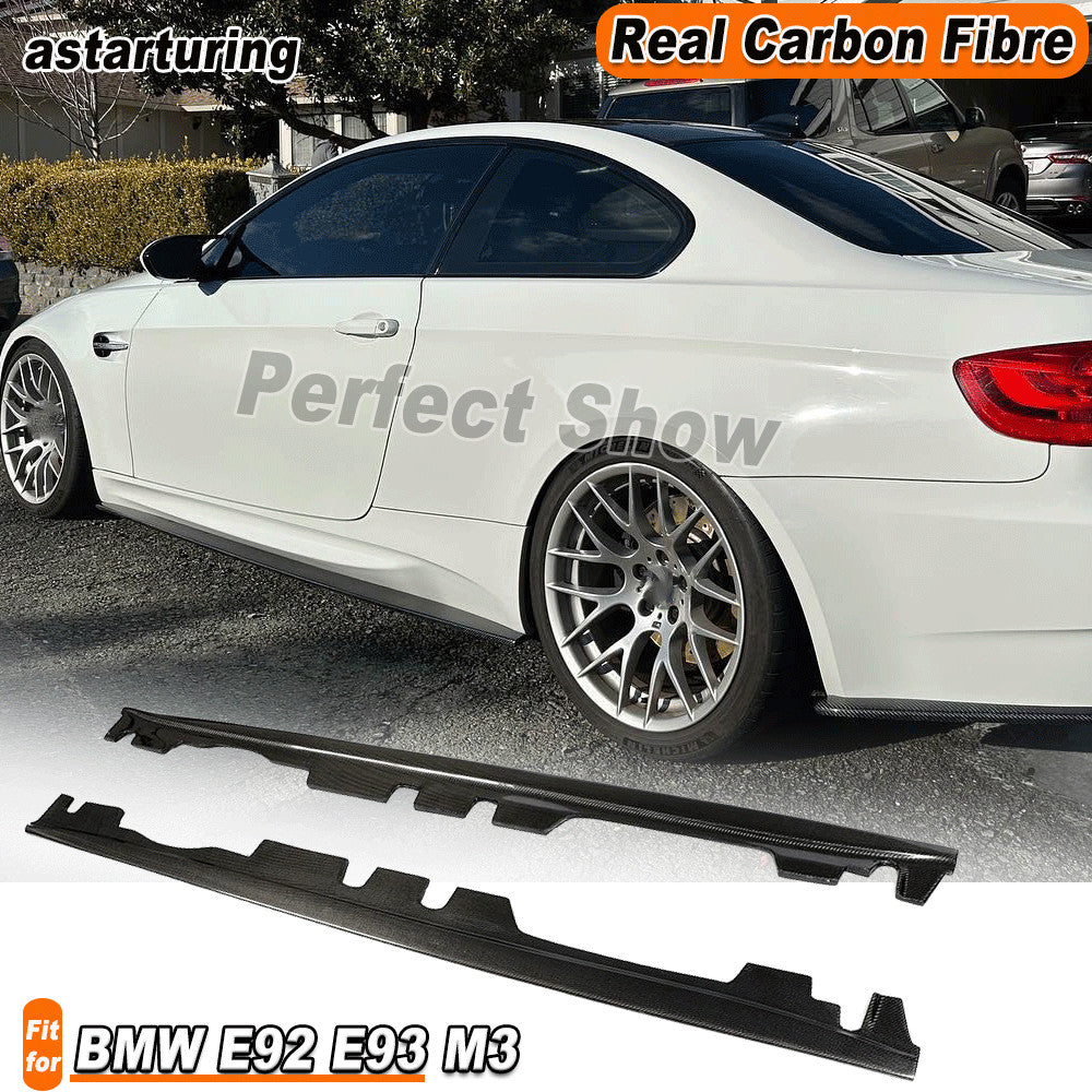 Fit for BMW E92 E93 M3 08-13 REAL CARBON Side Skirts Extension Splitter Spoiler