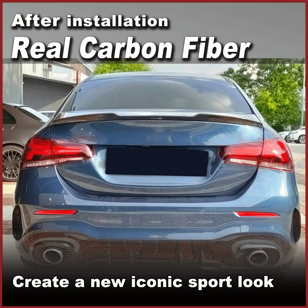 Fit for Benz A Class W177 V177 A200 A35 REAL Carbon Rear Trunk Spoiler Wing