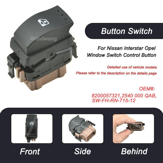 8200057321 Passenger side Window Switch Control Button for Nissan Interstar for Opel