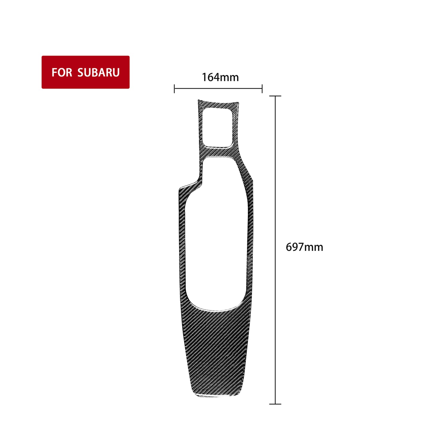 Carbon Fiber Central Armrest Panel Cover Trim for Toyota 86 for Subaru BRZ 2017-2019