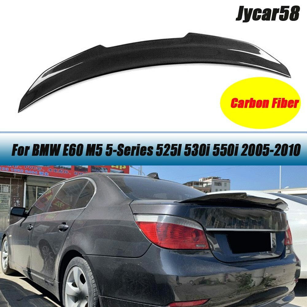 for BMW E60 5-Series M5 2004-2010 Carbon Fiber Rear Trunk Spoiler Boot Wing Lip