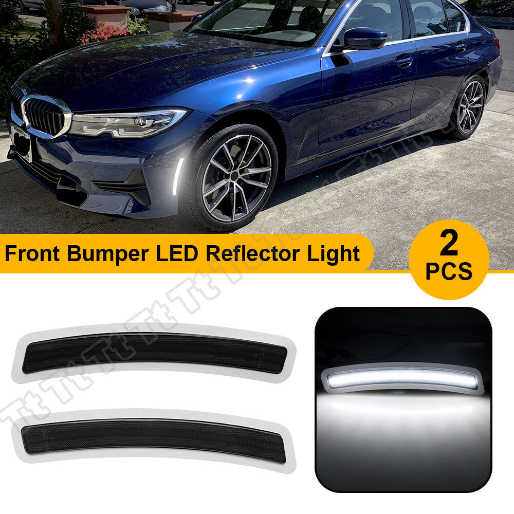 White LED front marker reflectors for 2014-2020 for BMW F80 M3 F82 F83 M4