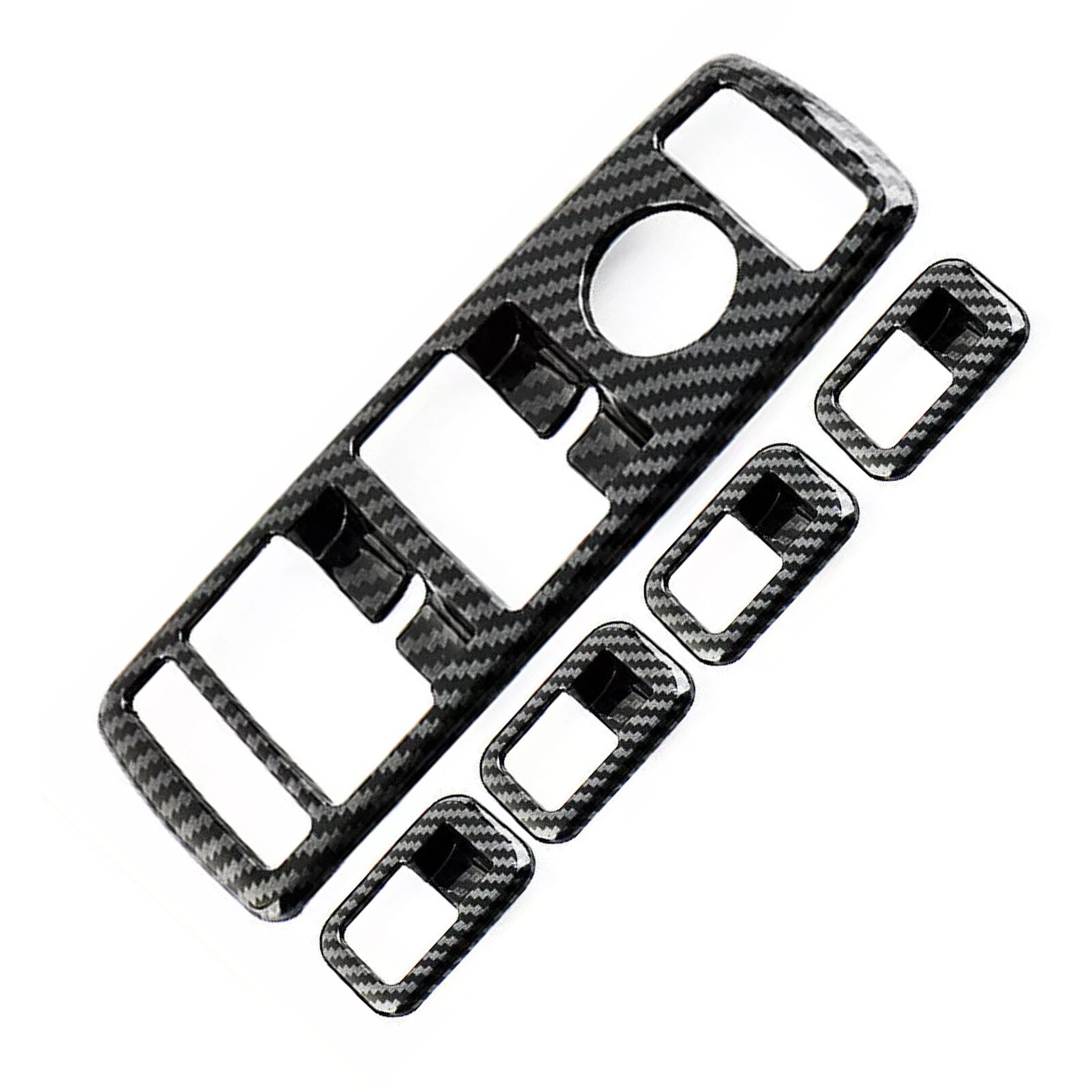 for Mercedes W166 W204 W212 W246 Carbon Fiber Window Switch Panel Cover Trimvx